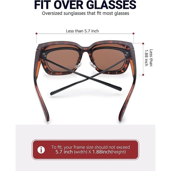 Oversized Polarized Fit Over Sunglasses for Women UV400 Driving Style main image 4